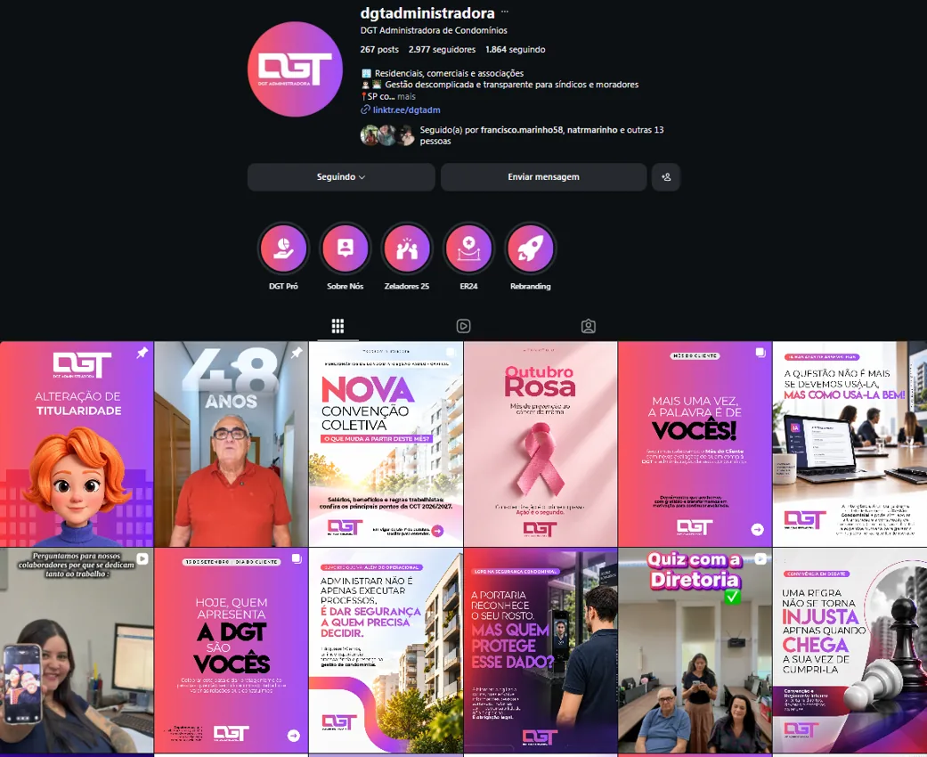 Projeto DGT • Social Media
